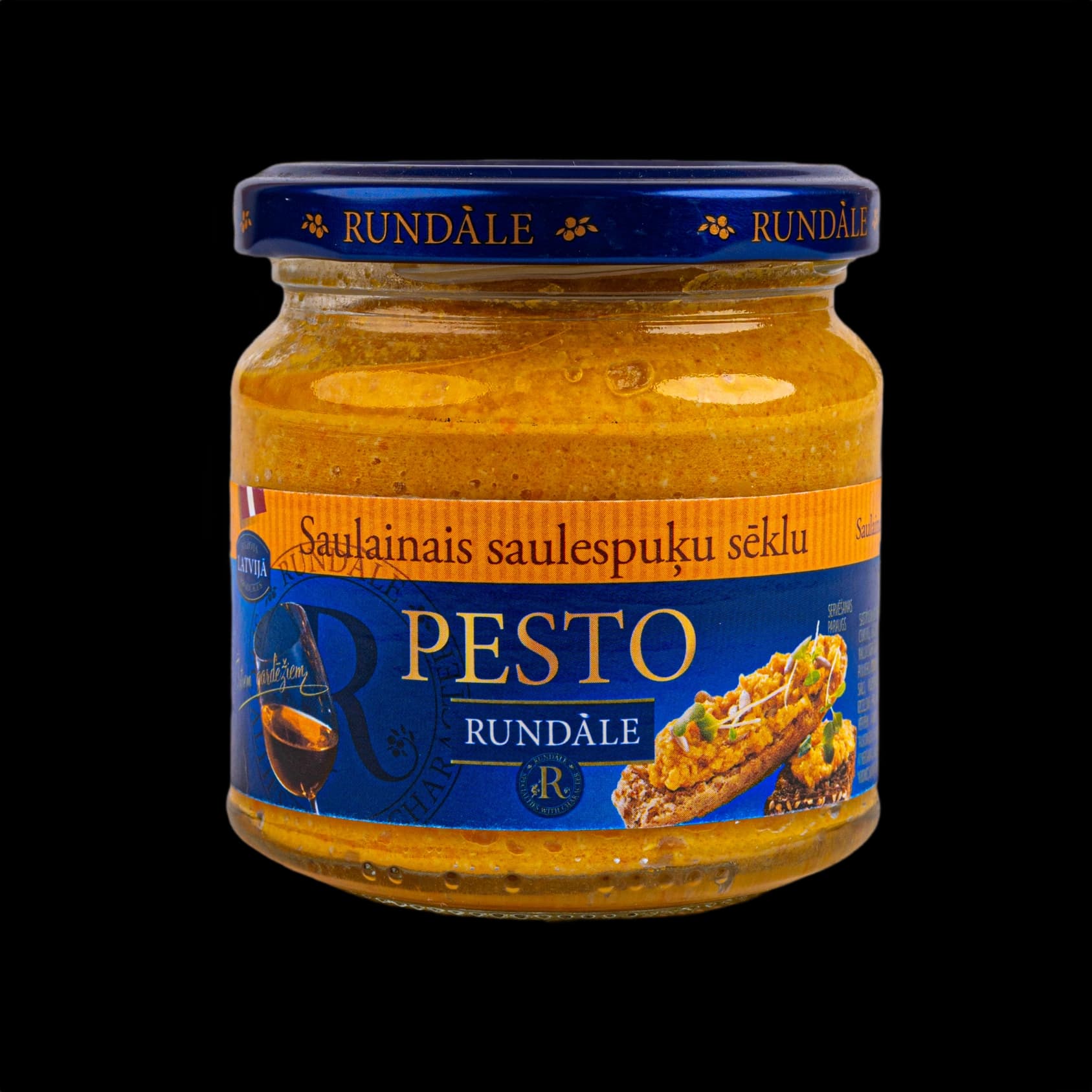 Rundāle saulainais saulespuķu sēklu pesto
